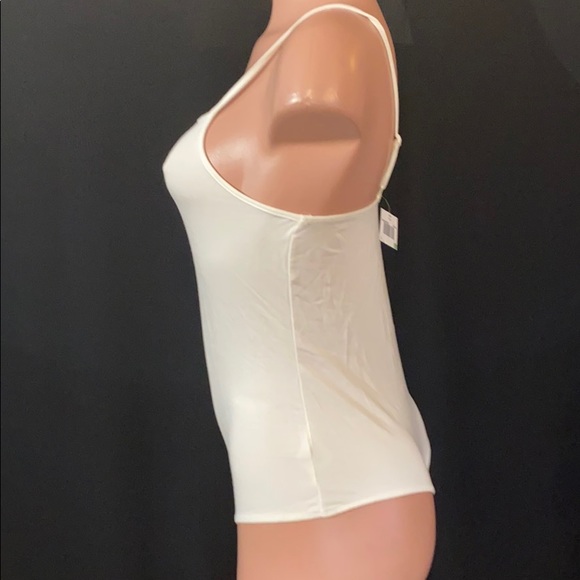 NWT LITTLE BLACK BODYSUIT White Knit Top Blouse - Picture 5 of 8